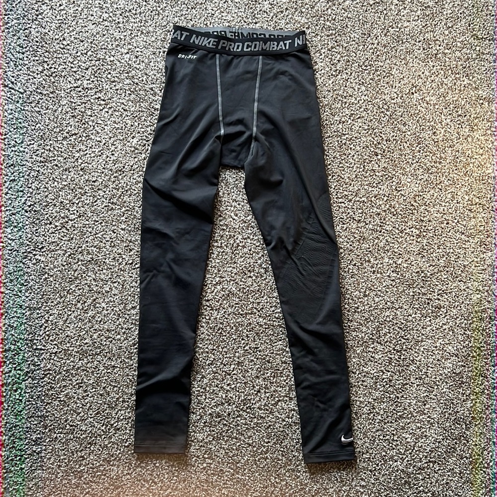 Nike Mens Pro Combat Compression Warm Leggings/ Pants (Black) Size Medium /M